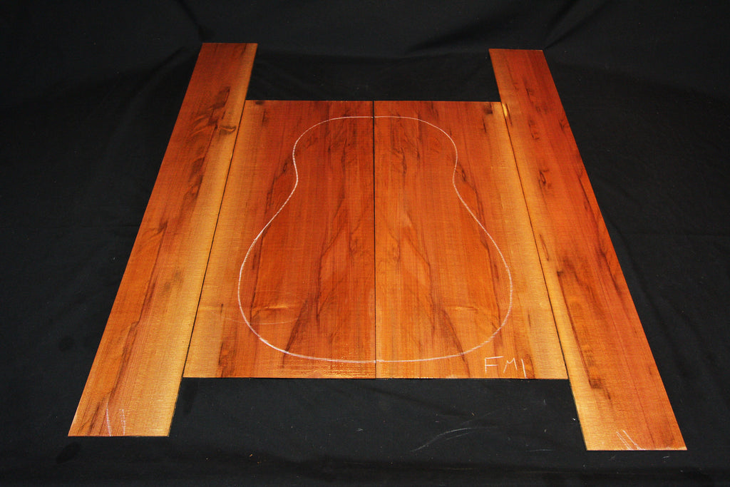 Tasmanian Flame Myrtle - Acoustic Guitar Tonewood Kit